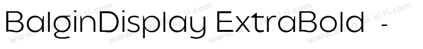 BalginDisplay ExtraBold字体字体转换